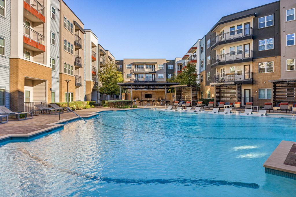 A large swimming pool at Bridge at Henley, Austin, TX, 78741