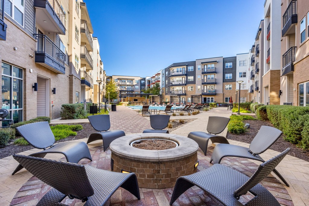 Outdoor Firepit Patio at Bridge at Henley, Austin, TX, 78741