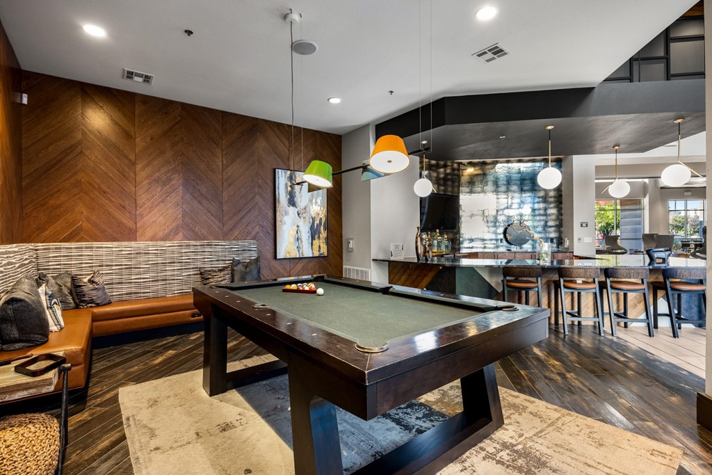 Clubhouse Billiards Table at Bridge at Henley, Austin, TX