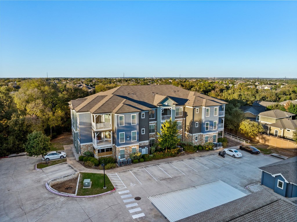 Aerial Building View at Bridge at Indigo, Austin, Texas