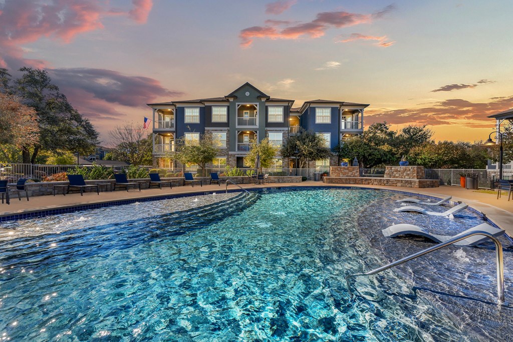 Twilight Pool at Bridge at Indigo, Austin, TX, 78717