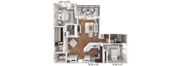 Danube Floor Plan at Bridge at Indigo, Texas