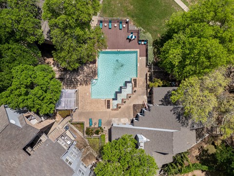 Aerial Pool View at Montecito, Austin, Texas