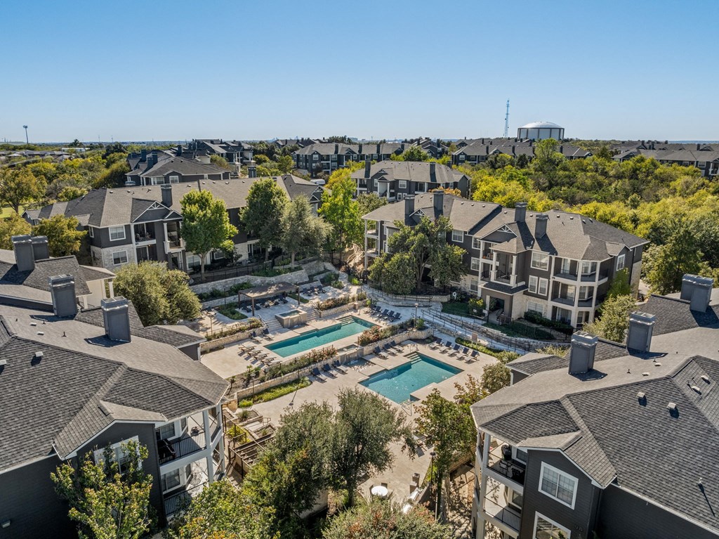 Drone Community View at Preserve at Rolling Oaks, Austin, Texas