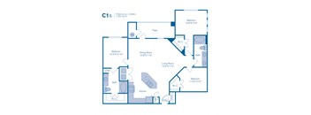 C1s Floor Plan at Bridge at Southpark Meadows, Austin, TX, 78748