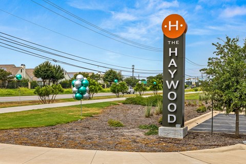 Property Signage at The Haywood Apartments, Austin