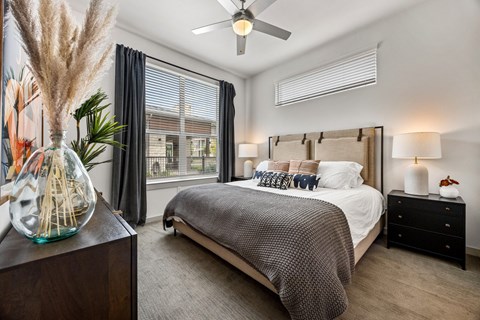 Bedroom at The Haywood Apartments, Austin