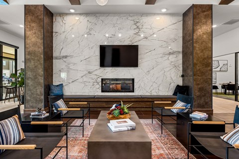 Clubhouse With TV at The Haywood Apartments, Austin