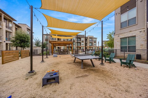 Outdoor Ping Pong Table at The Haywood Apartments, Texas, 78748