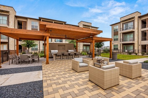 Outdoor Patio at The Haywood Apartments, Austin