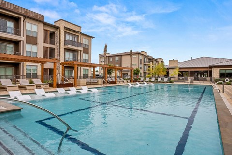 Large Pool at The Haywood Apartments, Austin, TX