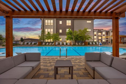 Poolside Lounge at The Haywood Apartments, Austin, 78748