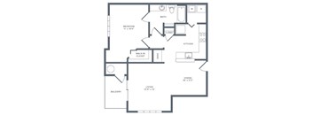 A black and white image of a floor plan for a home.
