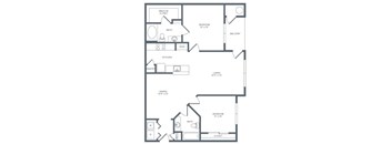A black and white image of a house floor plan.