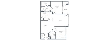 A black and white image of a house floor plan.