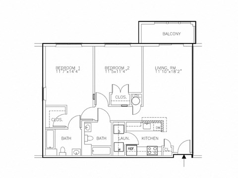 Middlesex 2-bedroom apartment