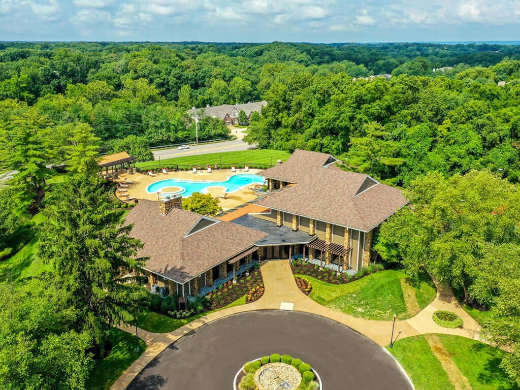 Aerial view of property at 15Seventy, Chesterfield, MO 63017
