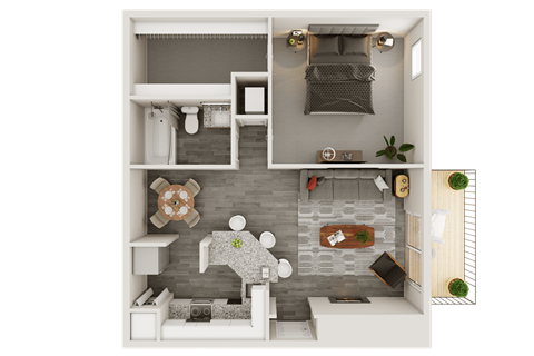 Bradford  Phase 2 floorplan at Waterford Place, Louisville, 40207