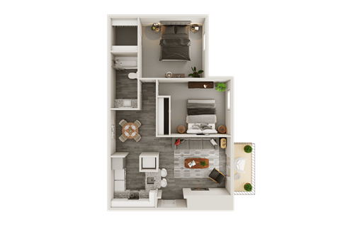 Hawthorne Phase 2 floorplan at Waterford Place, Kentucky, 40207