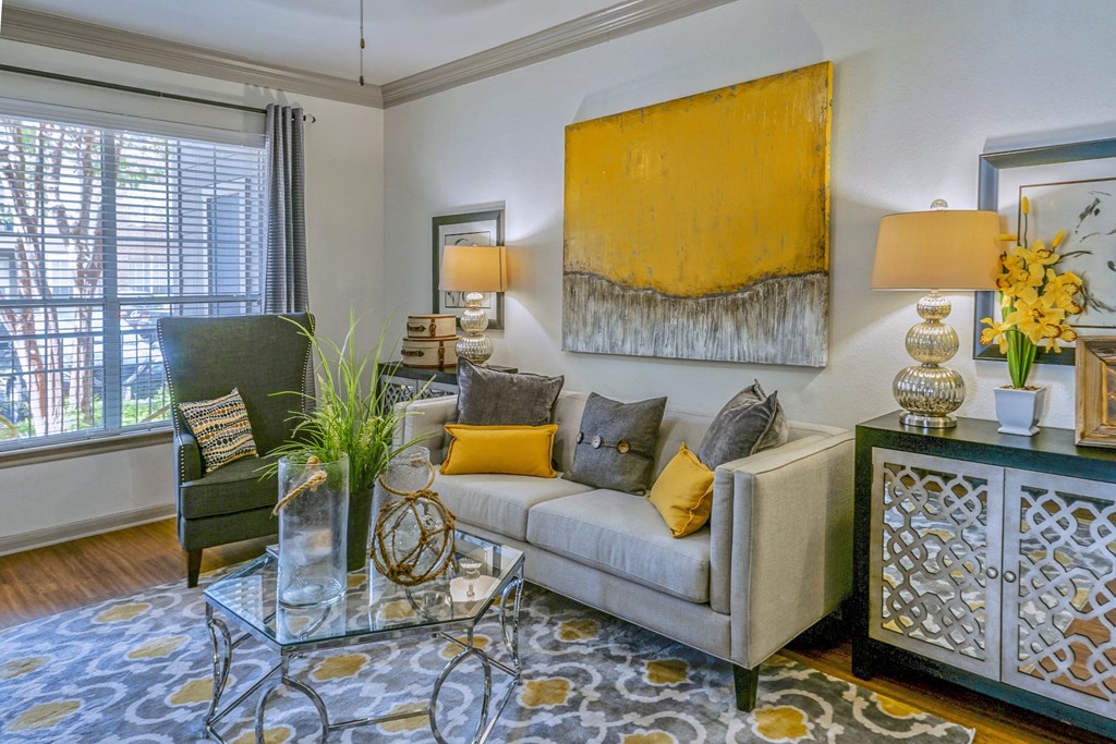 Modern Living Roomat The Aster Sugar Land Apartments, Sugar Land, Texas