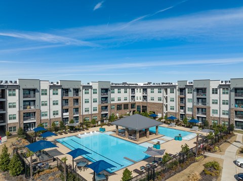 Drone Pool View at Caldwell, Houston, 77084