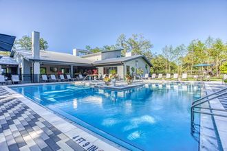 Pool and sundeck at The Beck at Hidden River Apartments, Tampa, FL,  33637