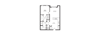 A black and white image of a floor plan for a house.