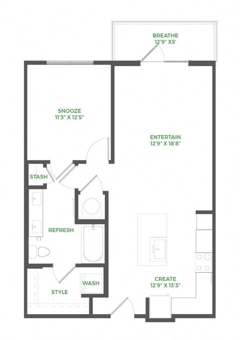 A2 Floor Plan at The Barrett, Georgia, 30066