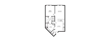 A black and white image of a floor plan for a house.