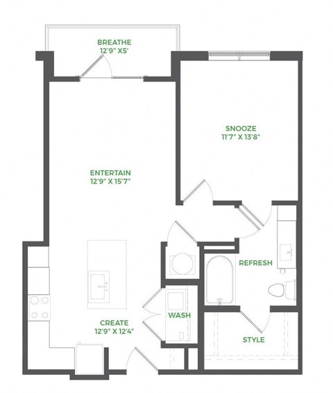 A5 Floor Plan at The Barrett, Marietta, 30066