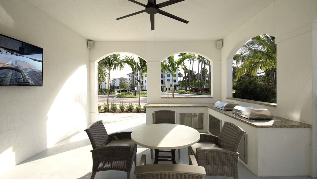 Outdoor Grilling area at Azola West Palm Beach, West Palm Beach, FL, 33411