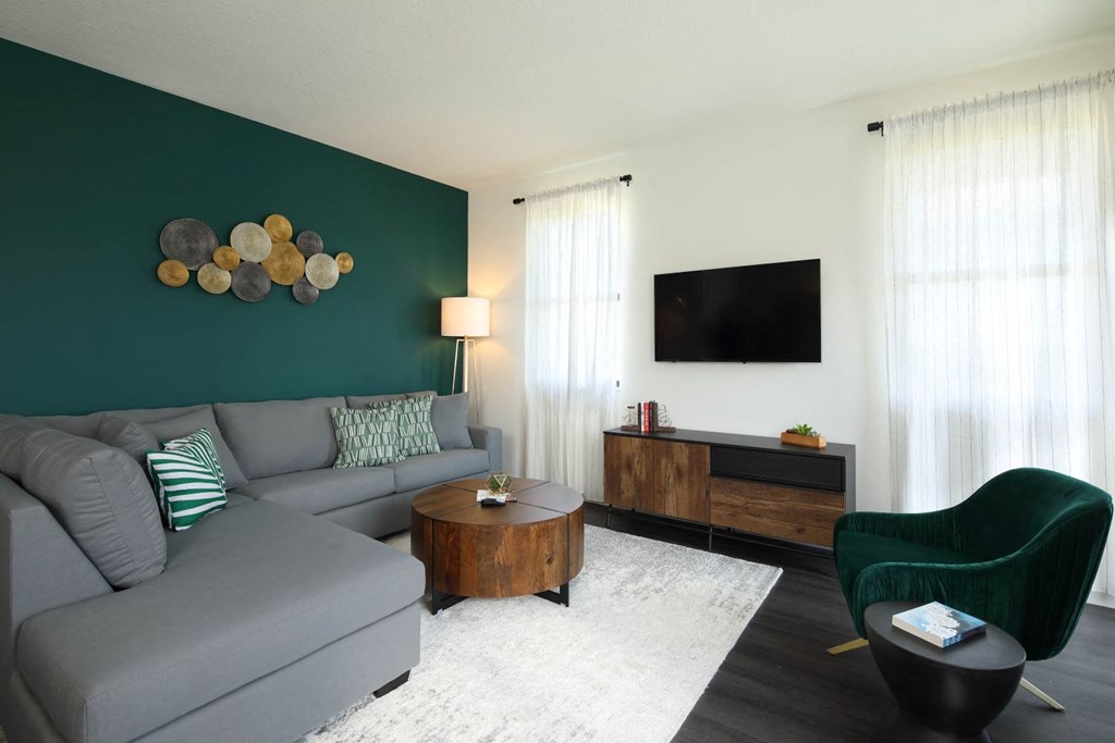 Living room at Azola West Palm Beach, West Palm Beach