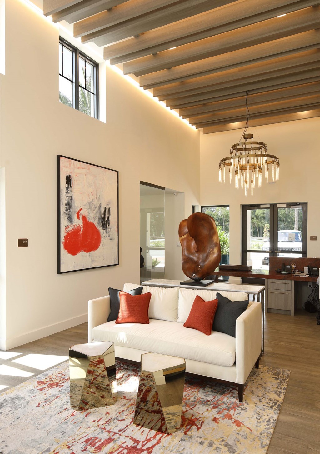 Living room and dining area design at Azola West Palm Beach, Florida, 33411