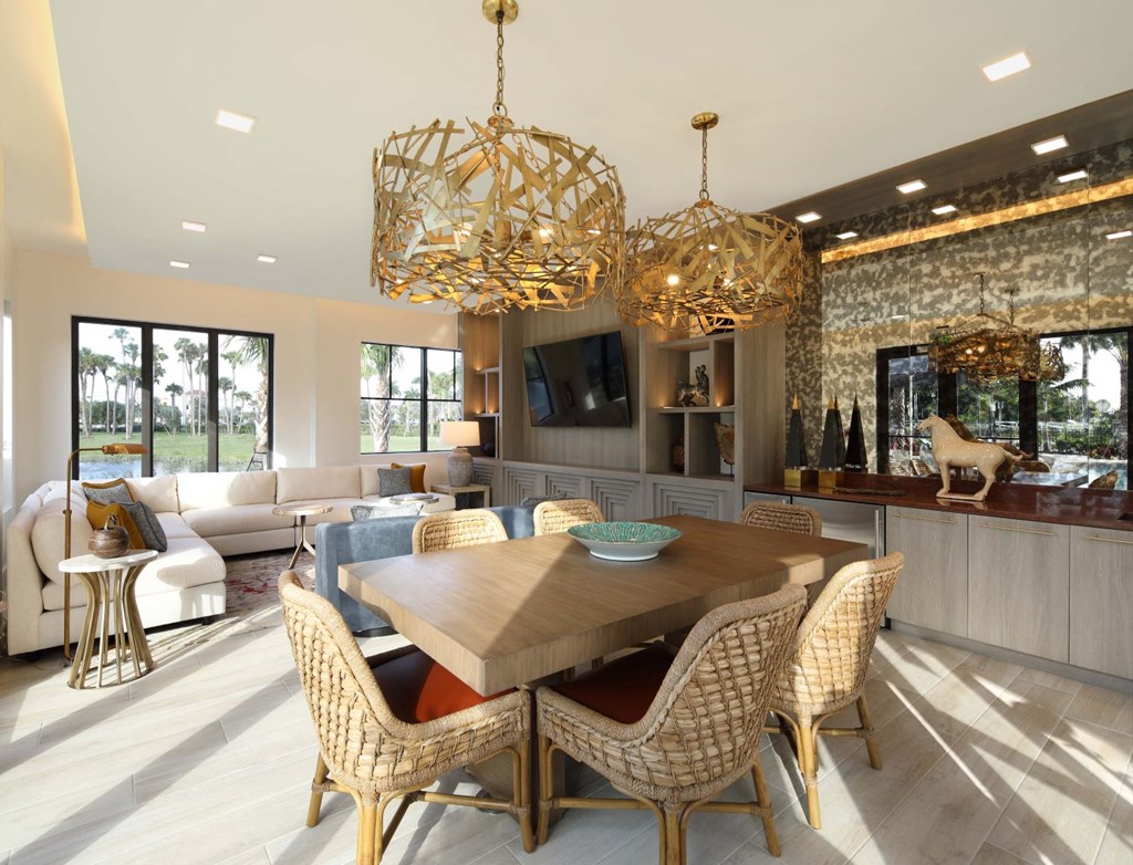 Living room and dining area at Azola West Palm Beach, Florida
