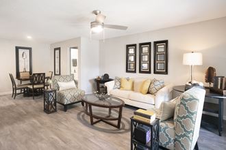 Model living room at Addison at Collierville Apartments in Collierville TN 38017
