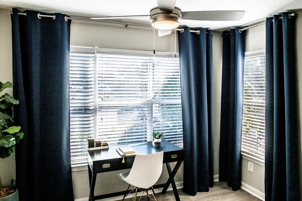 Large windows in living room located at Addison on Cobblestone located in Fayetteville, GA 30215