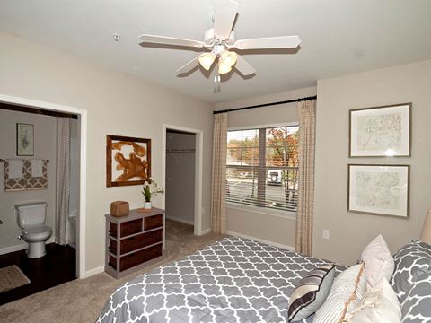 Bedroom With Ceiling Fan at Ansley at Roberts Lake, Arden, 28704