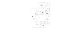 C1 1400 square feet 3 bedroom and 3 bathroom Floor plan Appling Lakes