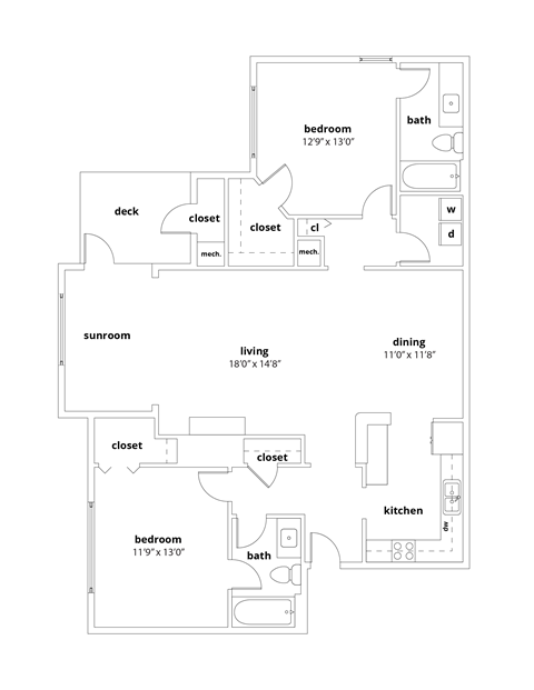 B4 Floor Plan at Appling Lakes, Cordova, TN, 38016