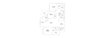 C2 3 bedroom 2 bathroom 1512 square feet floor plan Appling Lakes
