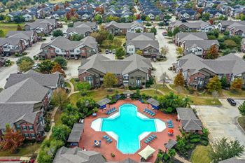 an aerial view of swimming pool   at Artesian on Westheimer, Texas, 77077