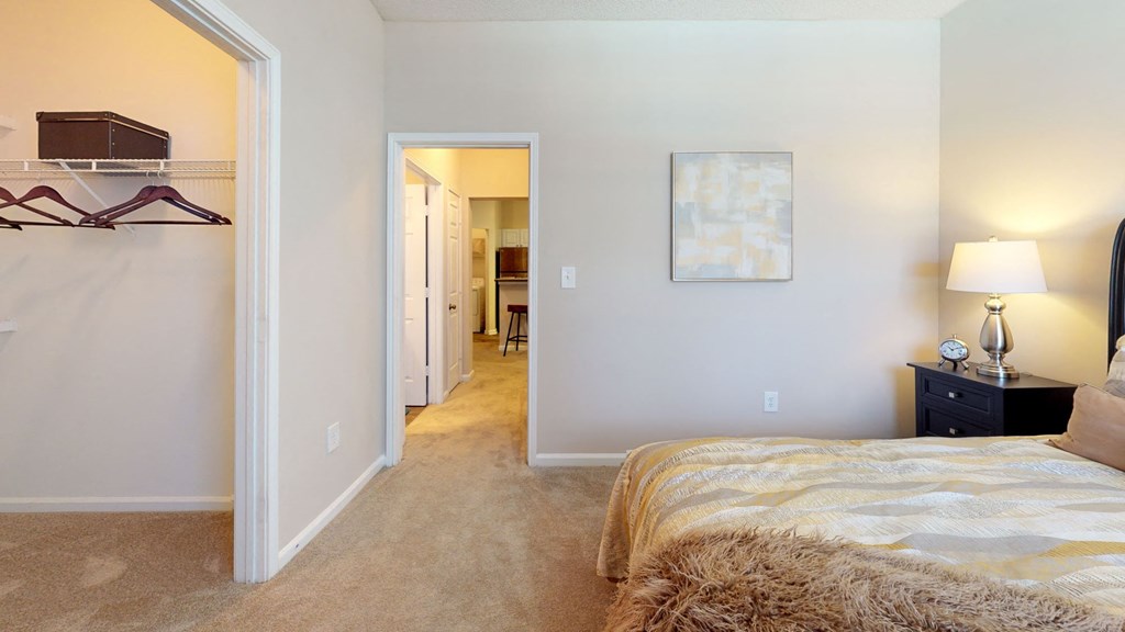 a bedroom with a bed in a room at Autumn Park Apartments, North Carolina, 28262