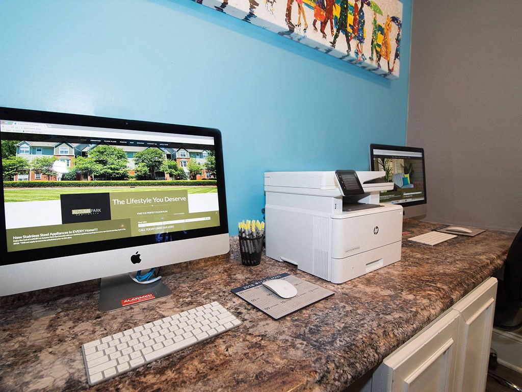 Business Center With 2 Computers, Printer and Copy Machine at Autumn Park Apartments, Charlotte, NC 28262