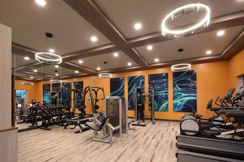 Fitness center at Azola West Palm Beach, West Palm Beach, Florida