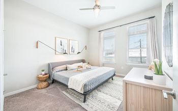 Comfortable Bedroom With Large Window at The Baxly, Georgia