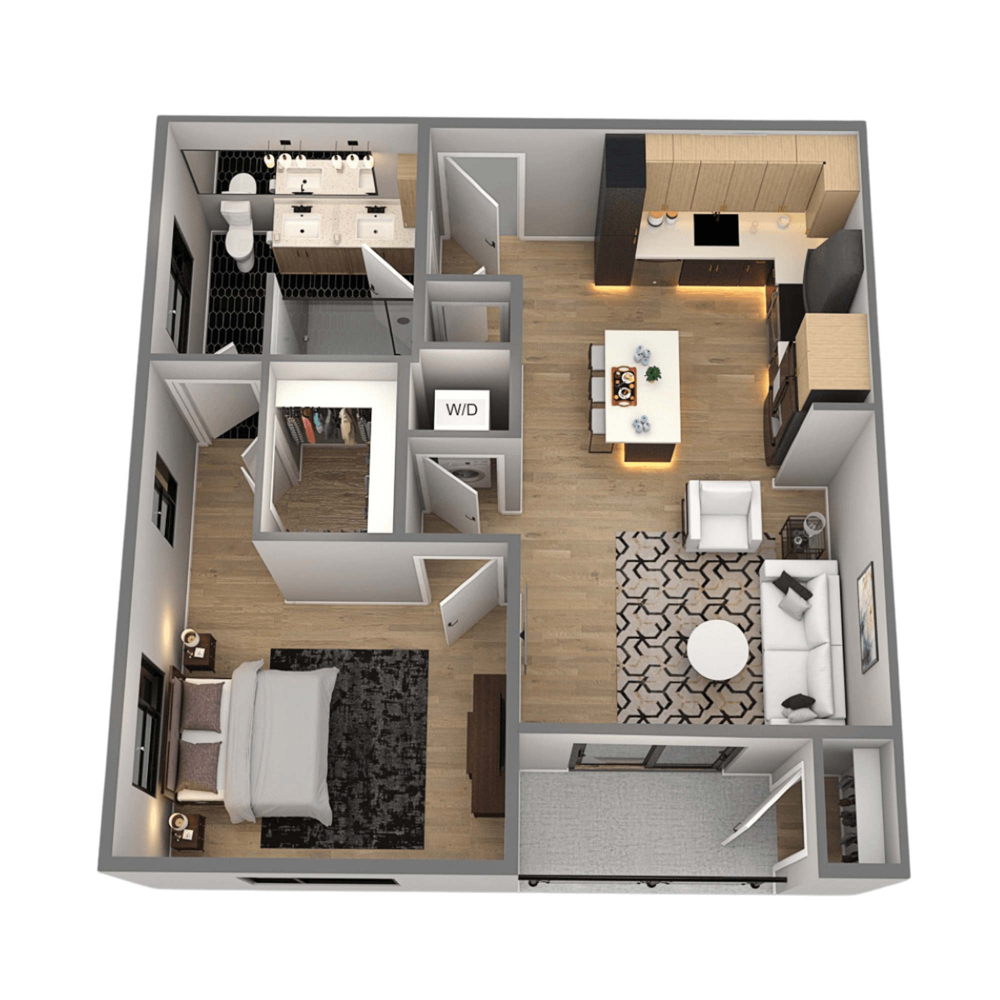 Bethesda Floor Plan at Chelsea Apartments, St Louis, Missouri