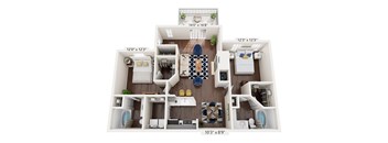2Bd 2Bth Floor Plan at Bridgewater Apartments, Duluth