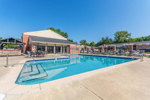 A large swimming pool at Brightwaters Apartments, Arkansas, 72202