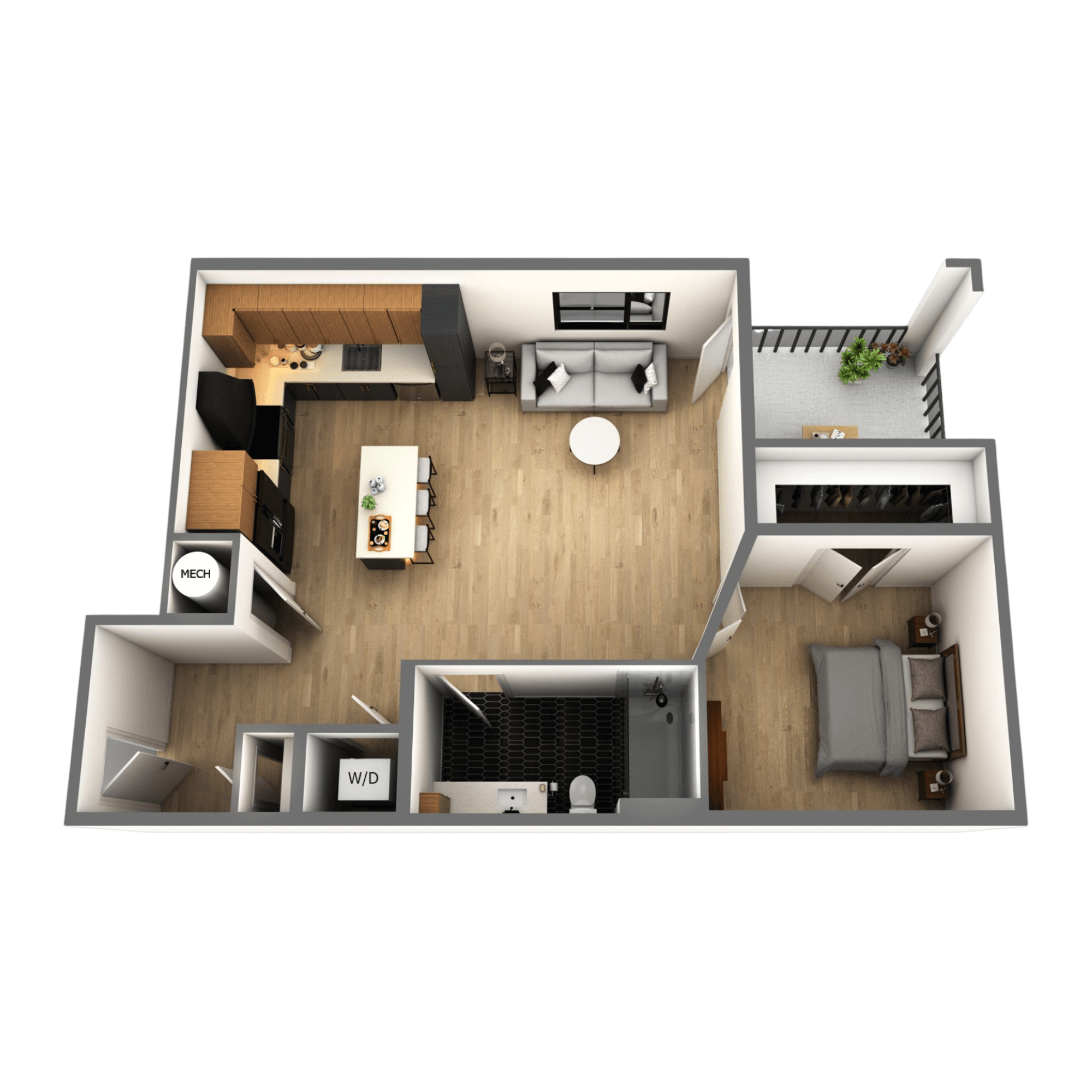 Carousel Floor Plan at Chelsea Apartments, St Louis