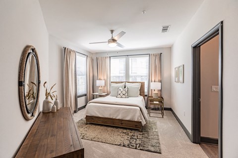 Ceiling fans in all bedrooms at Harrison Apartments, Sarasota, FL